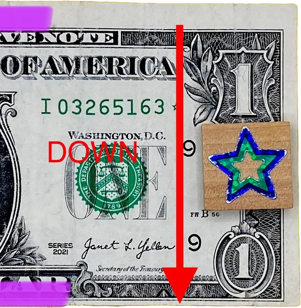 $1 Bill 2021 ERROR Star Note Misaligned Print Cut Both Sides Fancy Serial Number Coin Hub