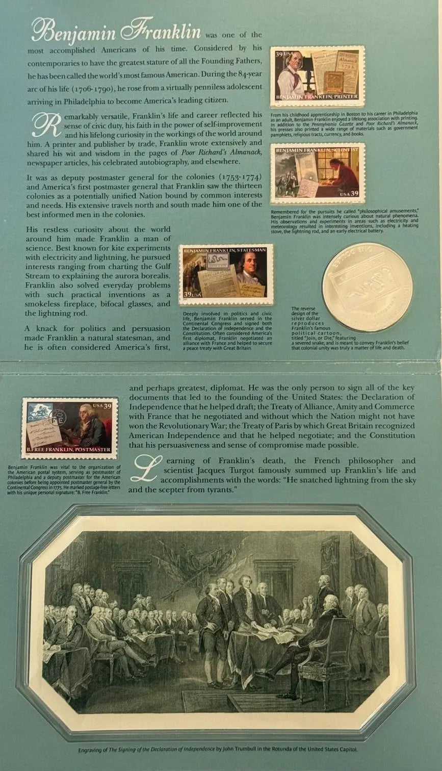 1706-2006 Benjamin Franklin Coin & Chronicles Set – 300th Anniversary Silver Dollar Coin Hub