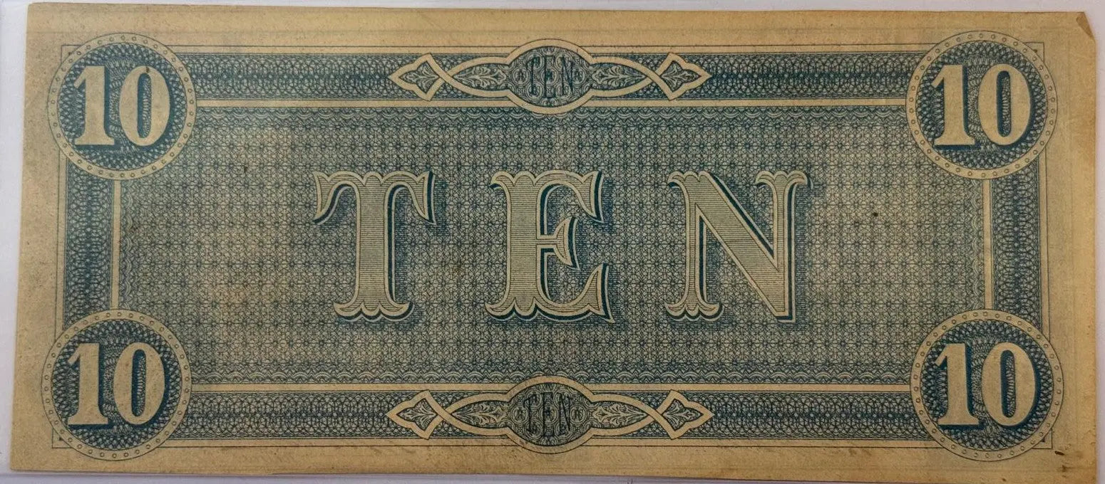 1864 Confederate States of America $10 Notes – Historic Civil War Currency Heritage Pastime