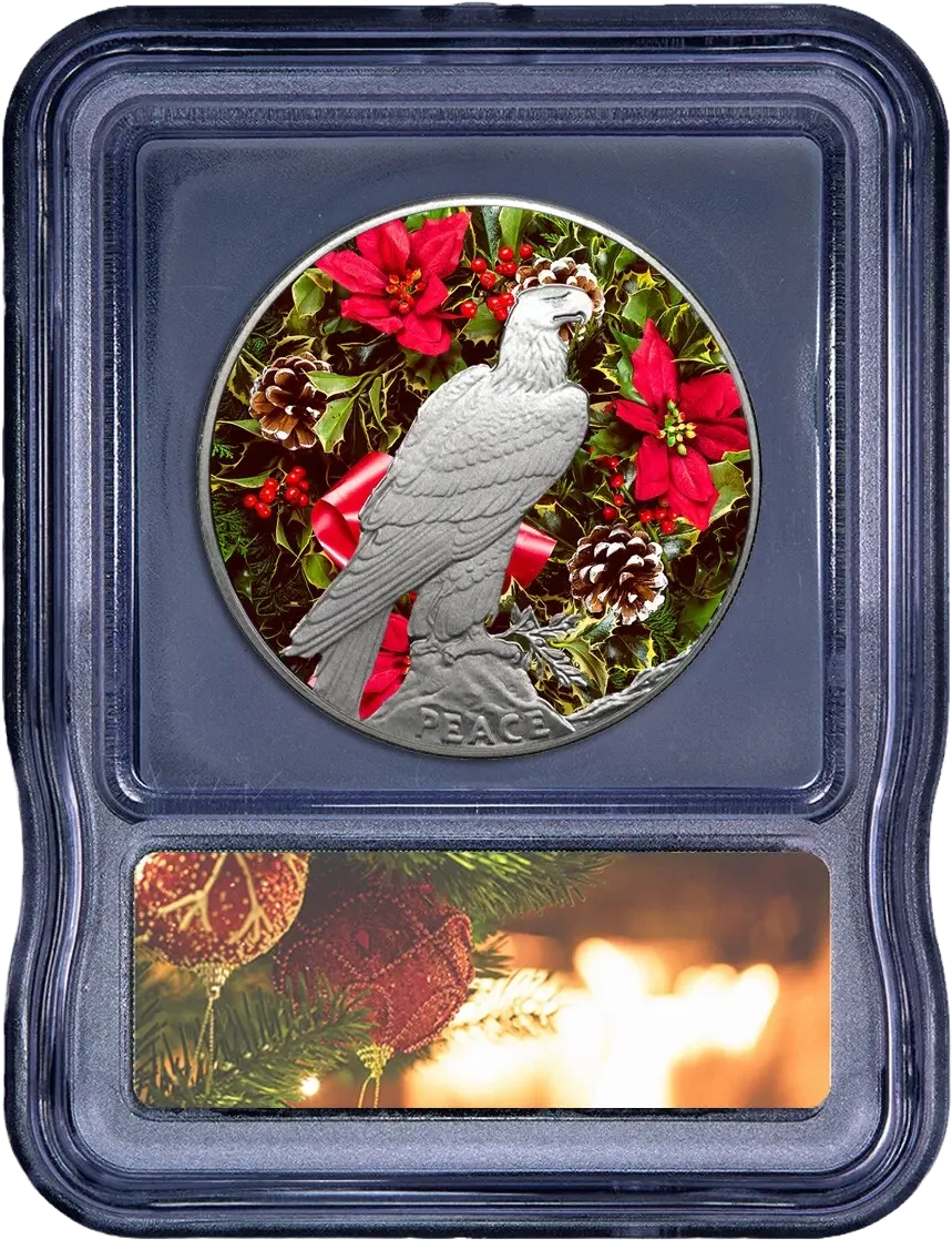 1922 U.S. Peace Silver Dollar – ICG Genuine Colorized "Christmas" Coin Hub