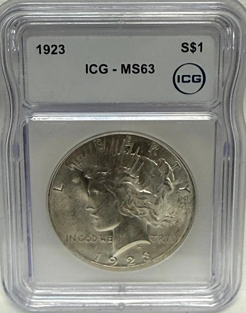 1923 Peace Silver Dollar ICG MS63 – A Historic Classic with Excellent Condition Coin Hub