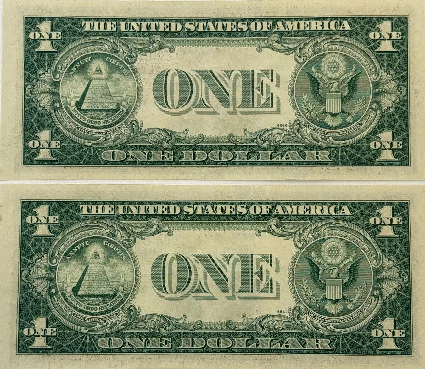 1935 G (2) $1 Fr. 1616 Silver Certificate. Consecutive Silver Certificates, UNC Coin Hub