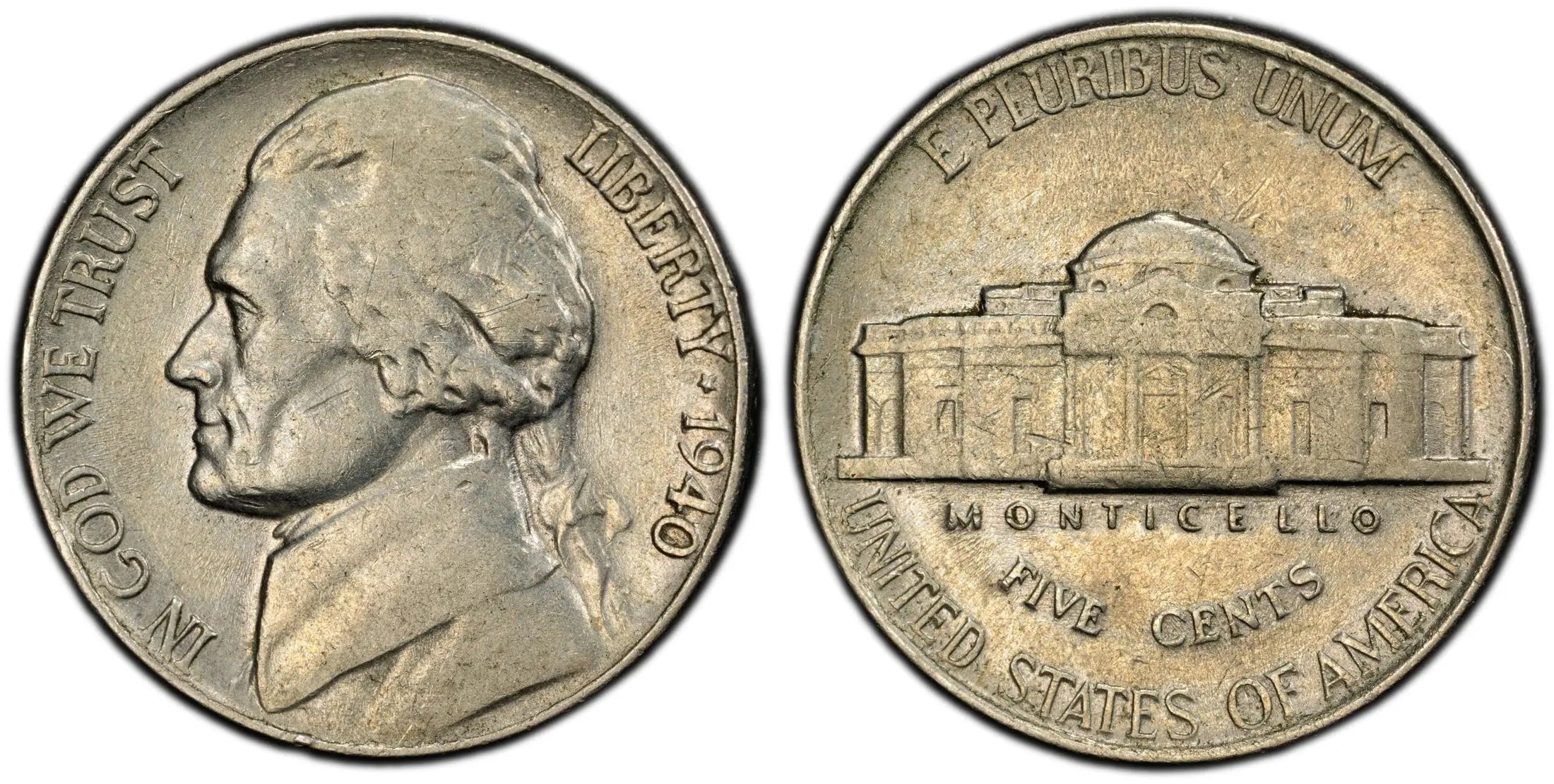 1940 Jefferson Nickel – PCGS XF40 – Early Series Pre-War Issue Heritage Pastime