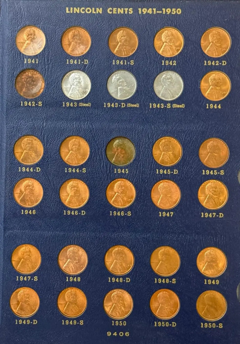 1941–1964 Lincoln Wheat Cent Set – Complete Collection (Excluding 1955 Doubled Die Obverse) Heritage Pastime