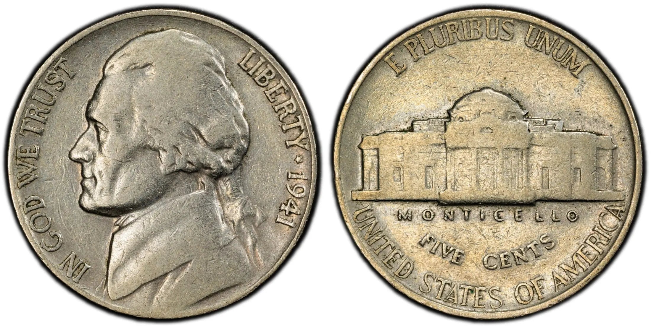 1941 Jefferson Nickel – PCGS VF30 – Pre-War U.S. Coin Heritage Pastime