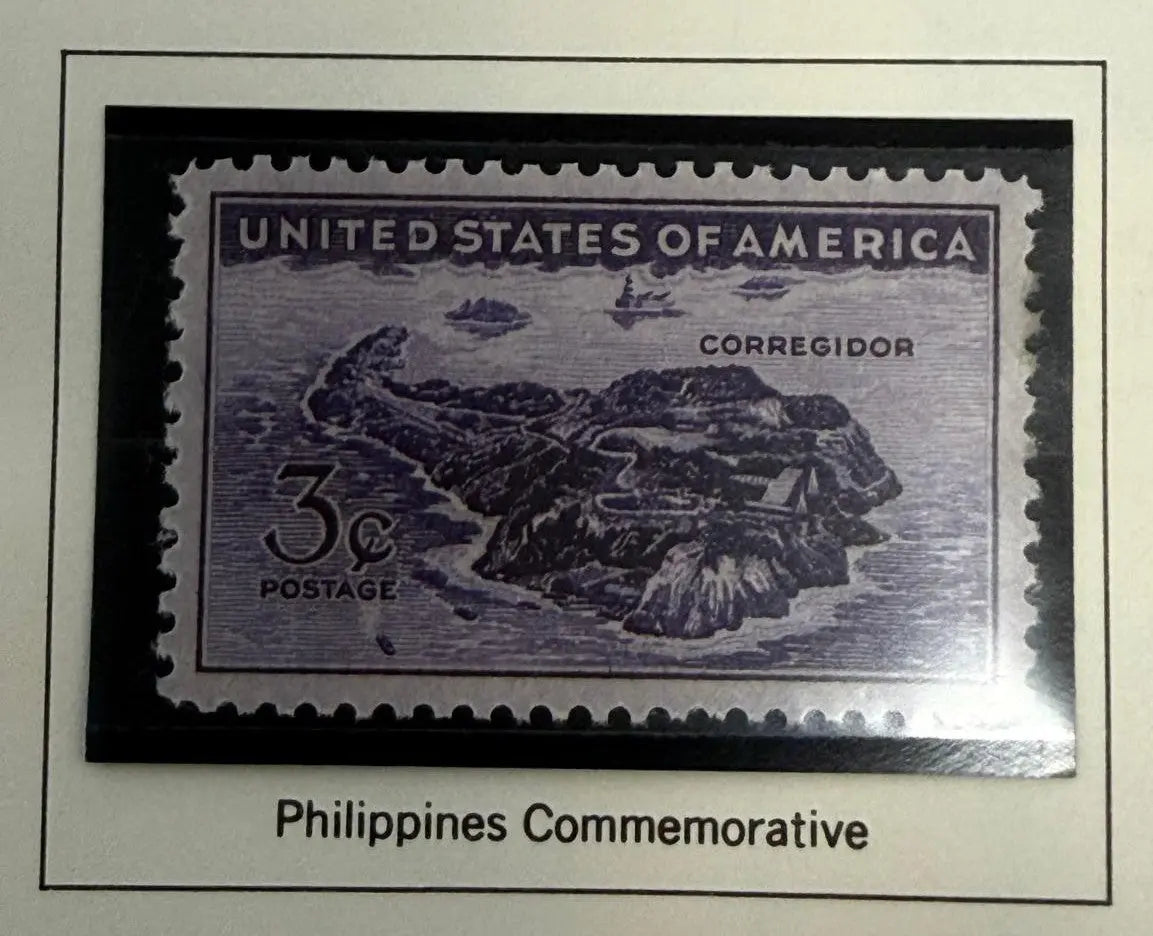 1944 U.S. 3¢ Corregidor Defense Commemorative Stamp – World War II Historic Military Tribute Heritage Pastime