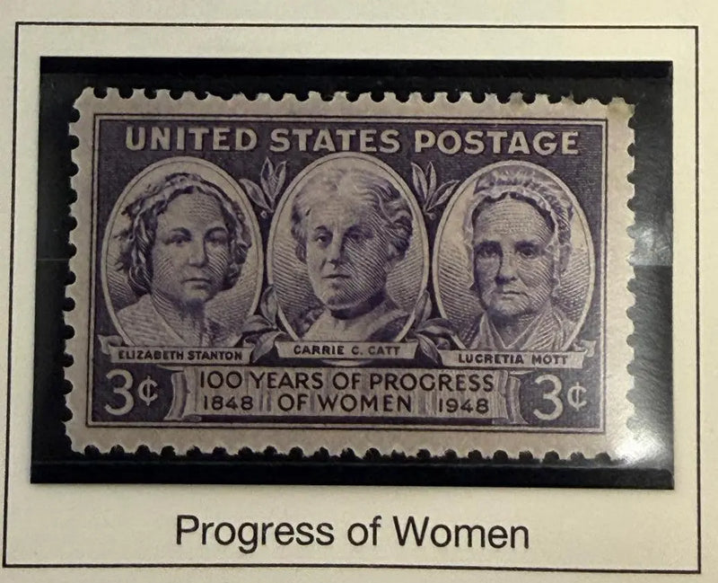 1948 U.S. Postage Stamp – Progress of Women Centennial Commemorative (1848–1948) | Rare Vintage United States Stamp Heritage Pastime