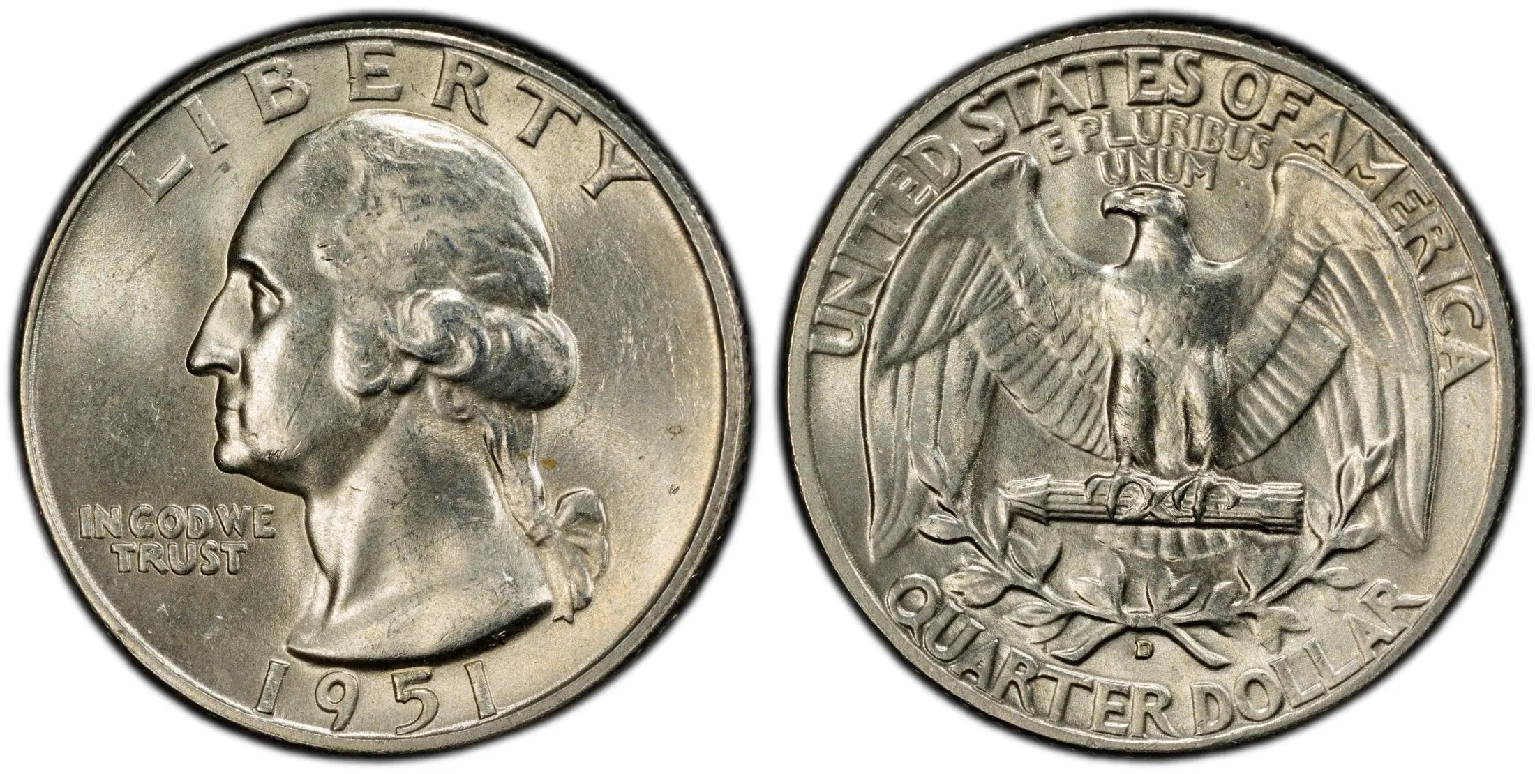 1951-D Washington Quarter – PCGS MS64 | Choice Uncirculated 90% Silver Heritage Pastime