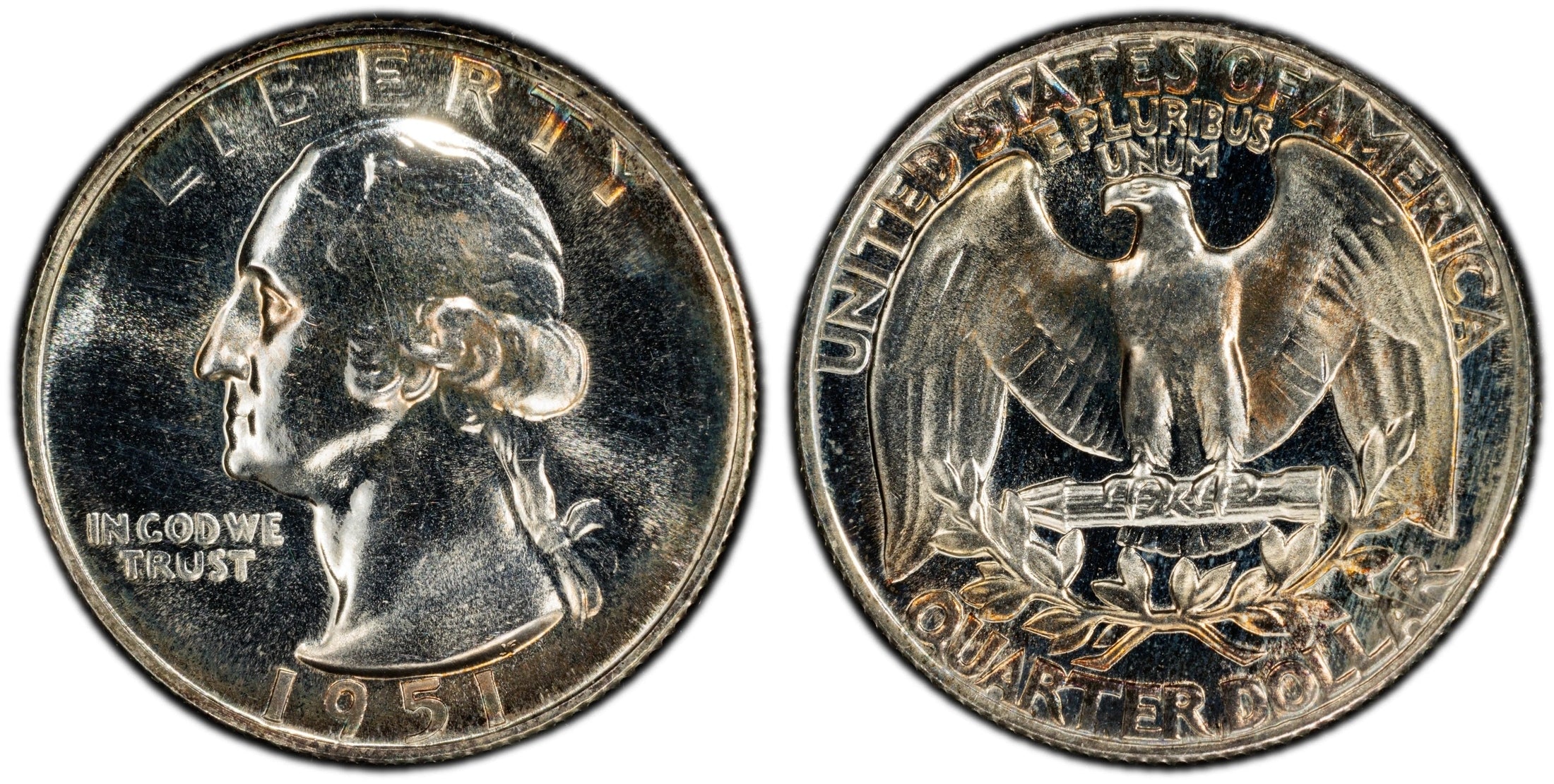 1951 Washington Quarter 25¢ – PCGS PR64 Proof Silver Coin | Early 90% Silver Issue Heritage Pastime