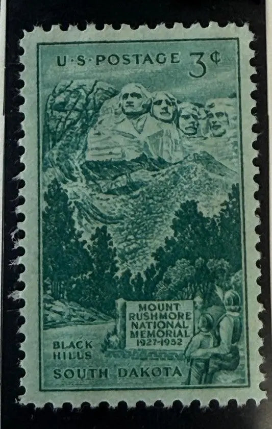 1952 U.S. 3¢ Mount Rushmore 25th Anniversary Stamp – National Memorial Commemorative Collectible Heritage Pastime