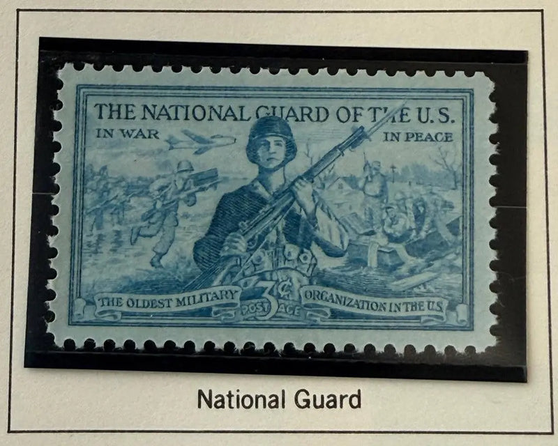 1953 U.S. 3¢ National Guard Stamp – Scott #1017 Historic Military Commemorative Heritage Pastime