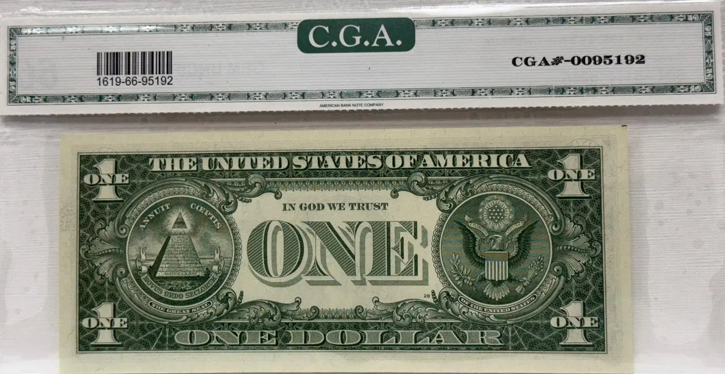 1957 $1 FR 1619 Silver Certificate S# A 81444895 A CGA-66 Coin Hub