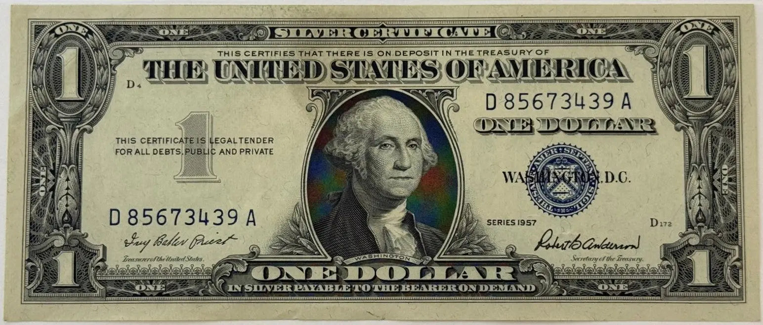 1957 $1 Silver Certificate – Blue Seal U.S. Currency | Historic & Collectible Note Heritage Pastime