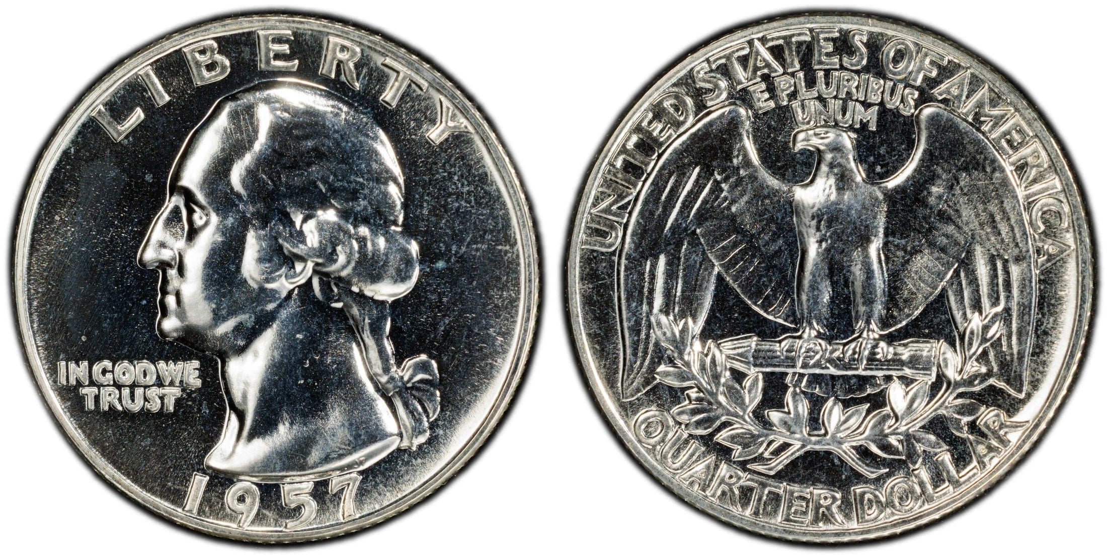1957 Washington Quarter 25¢ – PCGS PR65 Proof Silver Coin | Gem 90% Silver Issue Heritage Pastime