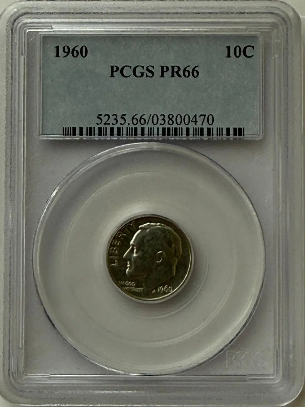 1960 Roosevelt Dime PCGS PR66 – Silver Proof Coin from Philadelphia Mint Heritage Pastime