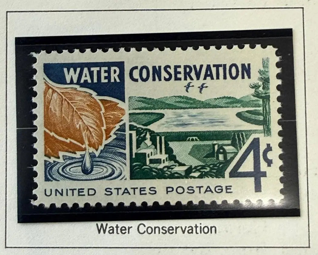 1960 U.S. 4¢ Water Conservation Stamp – Natural Resources & Conservation Commemorative Heritage Pastime