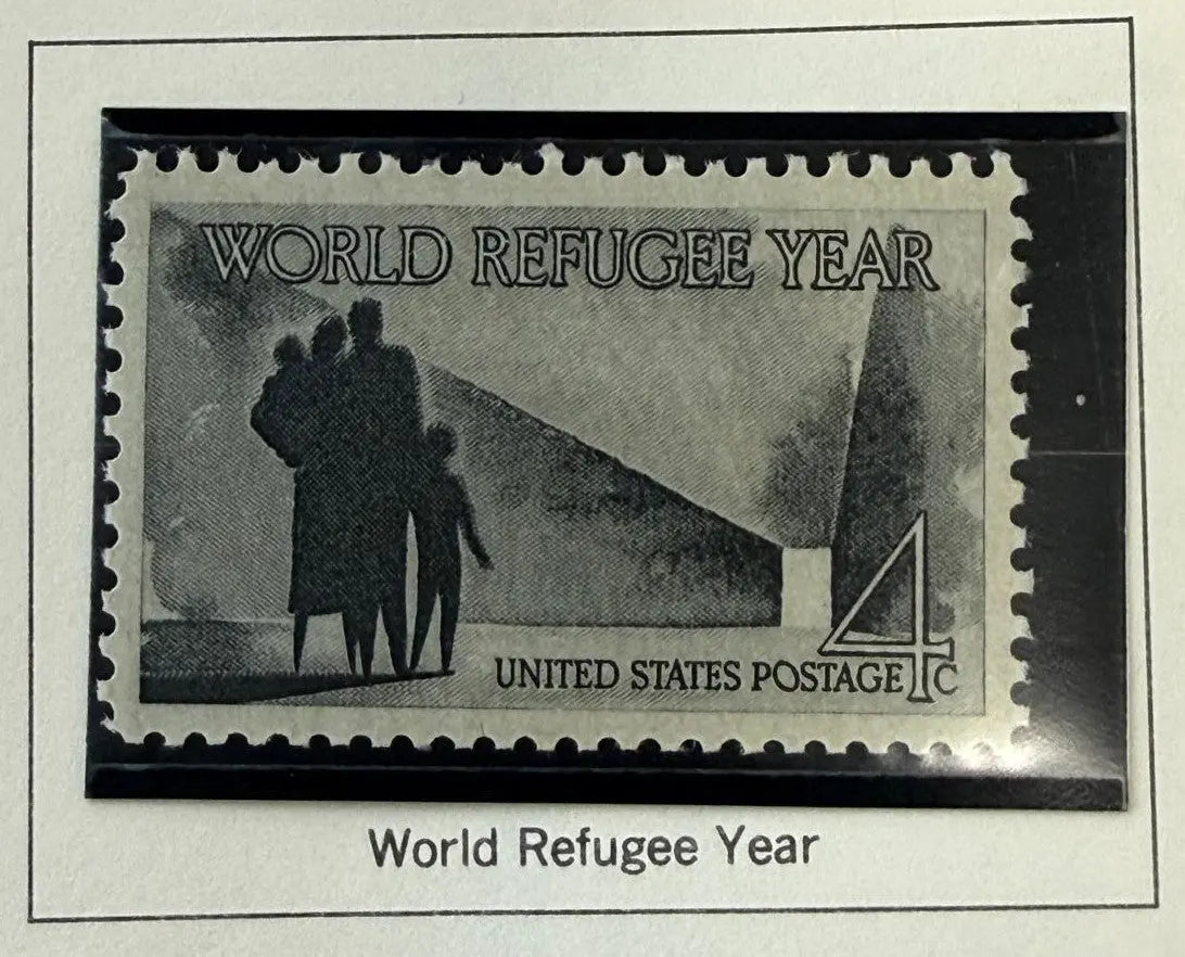 1960 U.S. 4¢ World Refugee Year Stamp – International Humanitarian Commemorative Heritage Pastime