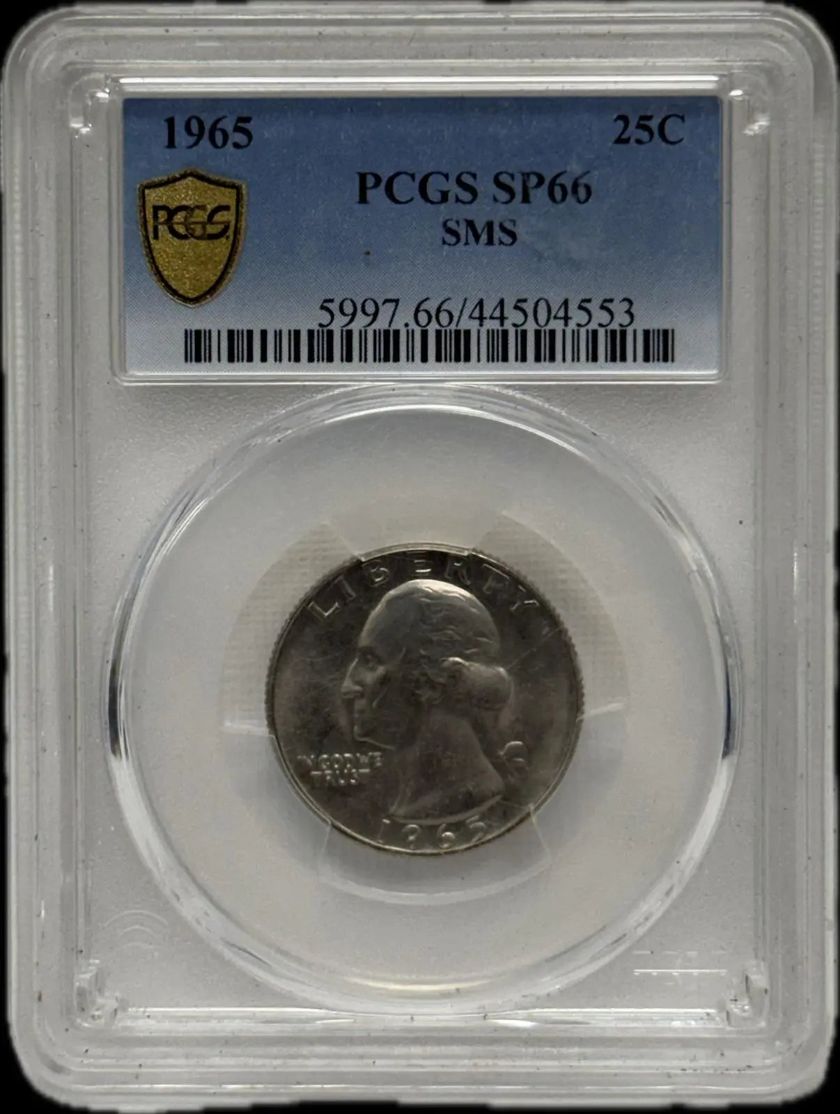 1965 25C PCGS SP66 SMS – Selected Mint Set Coin Heritage Pastime