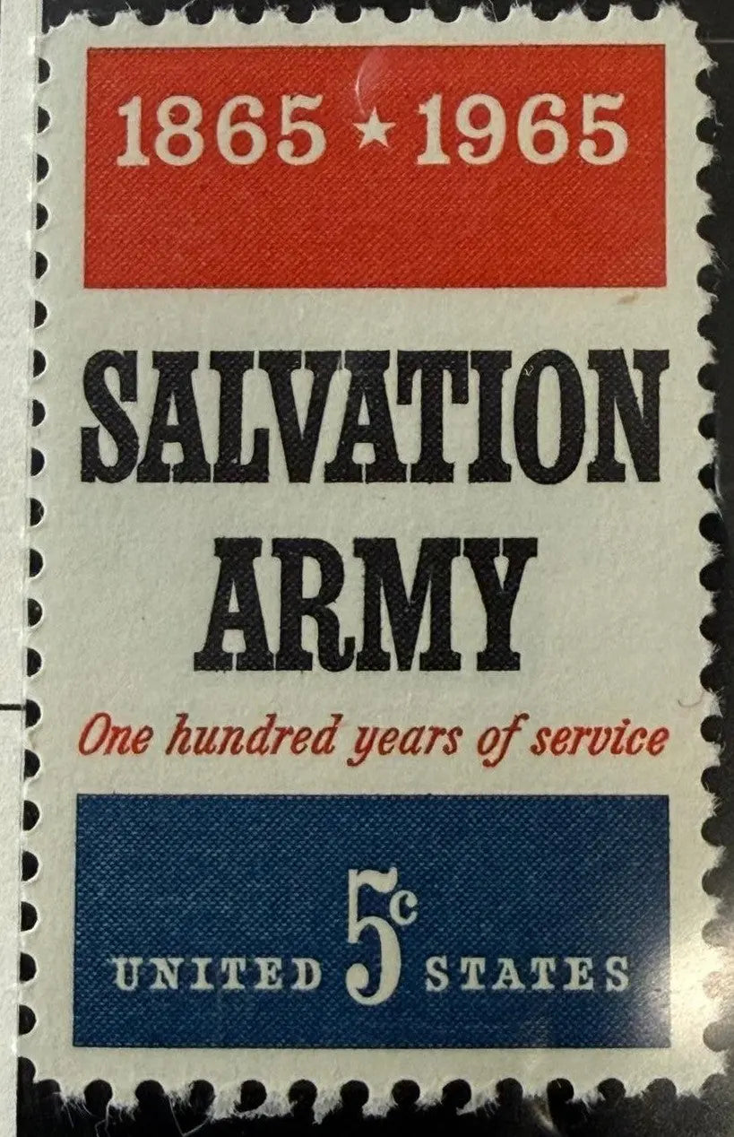 1965 U.S. 5¢ Salvation Army Centennial Stamp – 100 Years of Service Commemorative Heritage Pastime