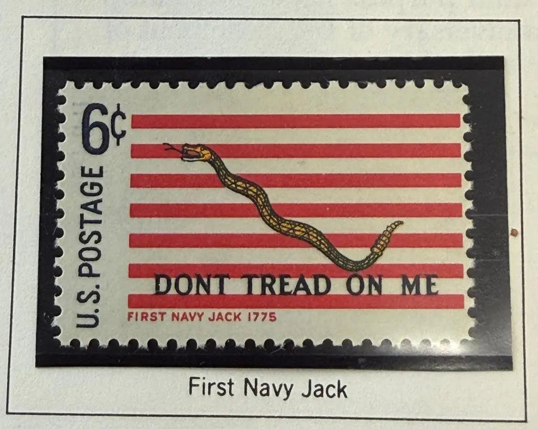 1968 United States 6¢ First Navy Jack Commemorative Stamp – Scott #1352A | Historic American Flags Series Heritage Pastime