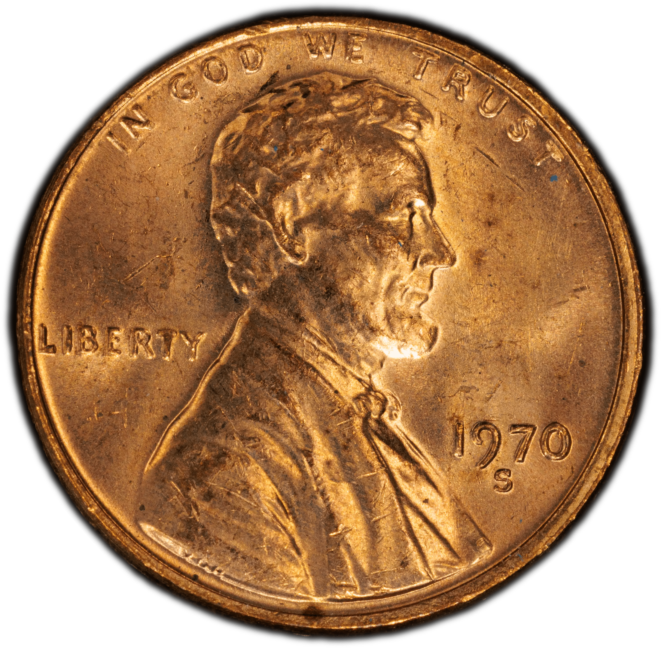 1970-S Lincoln Memorial Cent (Large Date) – PCGS MS63RD | San Francisco Mint | Brilliant Red Copper Coin Heritage Pastime