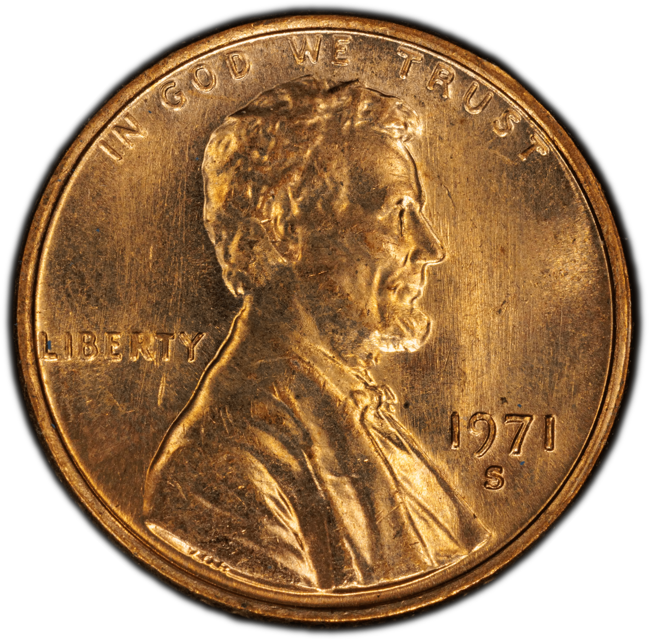 1971-S Lincoln Memorial Cent – PCGS MS64RD | San Francisco Mint | Brilliant Red Gem Copper Coin Heritage Pastime