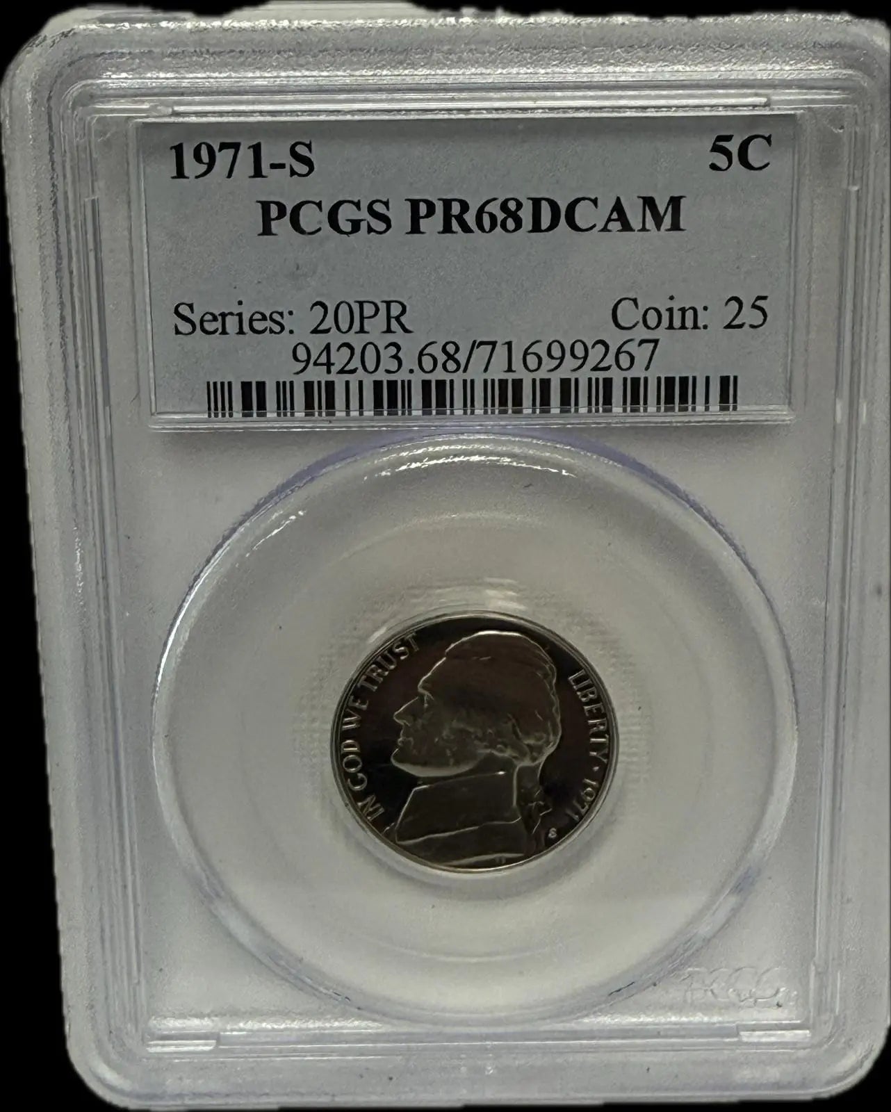 1971-S Lincoln Memorial Cent, PR68DCAM – Series 20PR, Coin 25 Premium Coin Coin Hub
