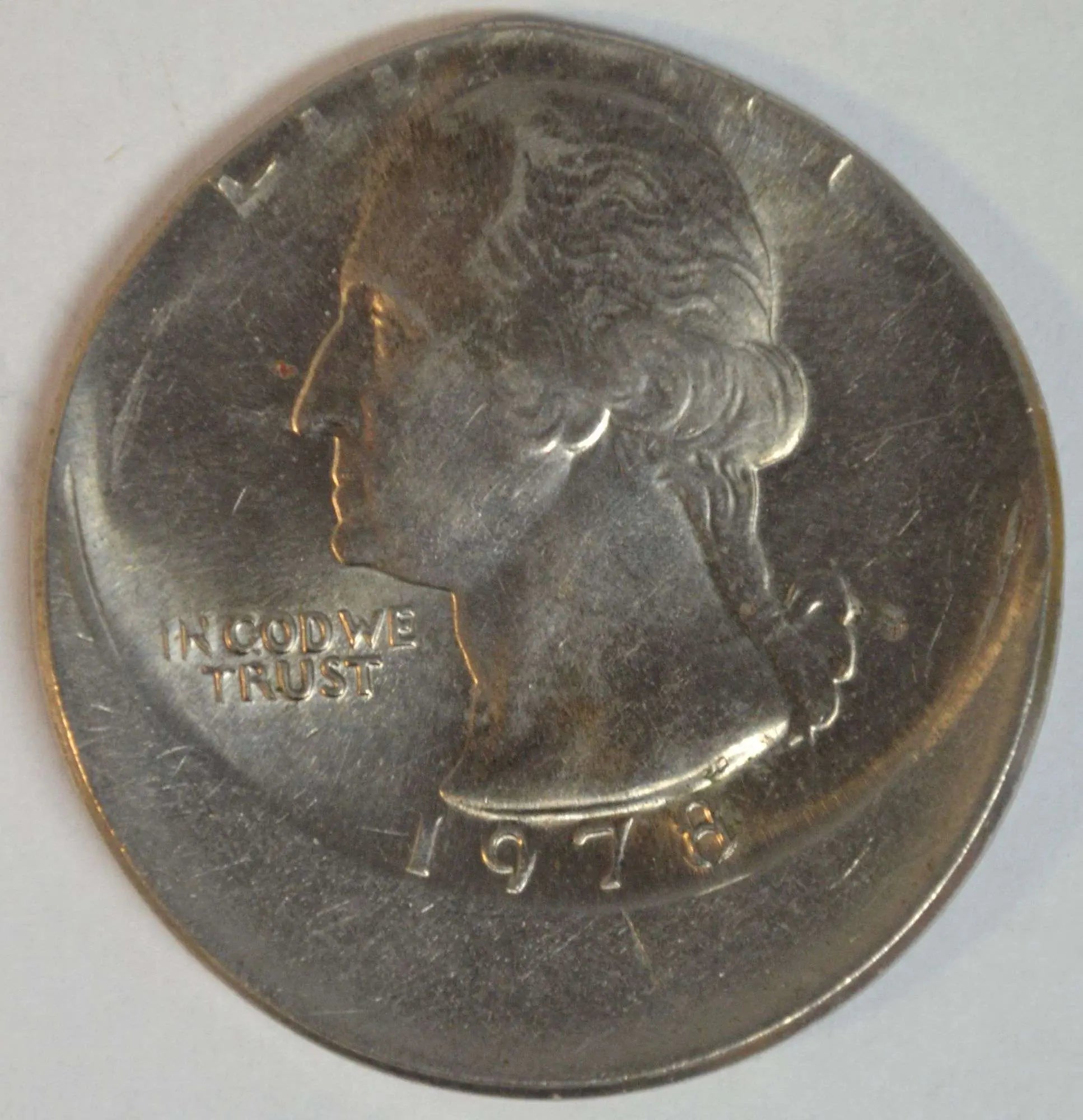 1978 Washington Quarter 25¢ – PCGS AU58 Off-Center Strike (20%) | Rare Mint Error Coin Heritage Pastime