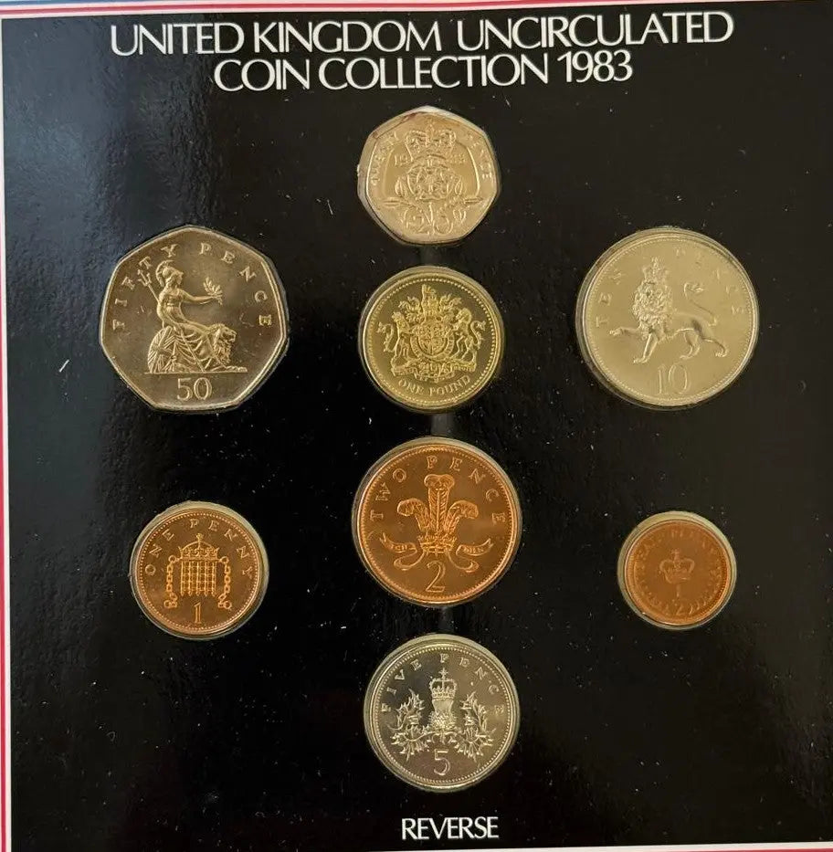 1983 United Kingdom Uncirculated Coin Collection – Royal Mint Original Set Heritage Pastime