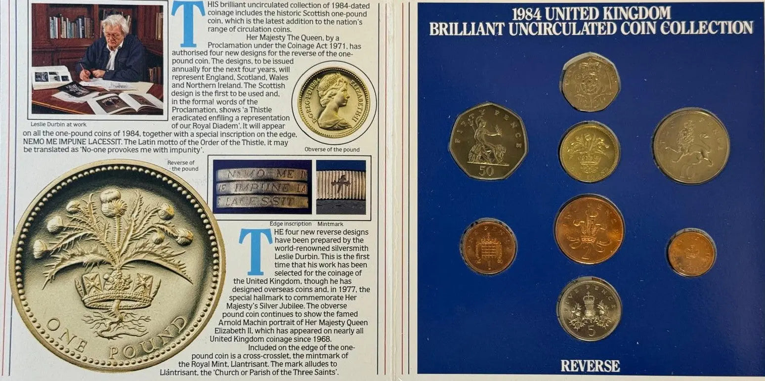 1984 United Kingdom Brilliant Uncirculated Coin Collection – Royal Mint Original Set Coin Hub