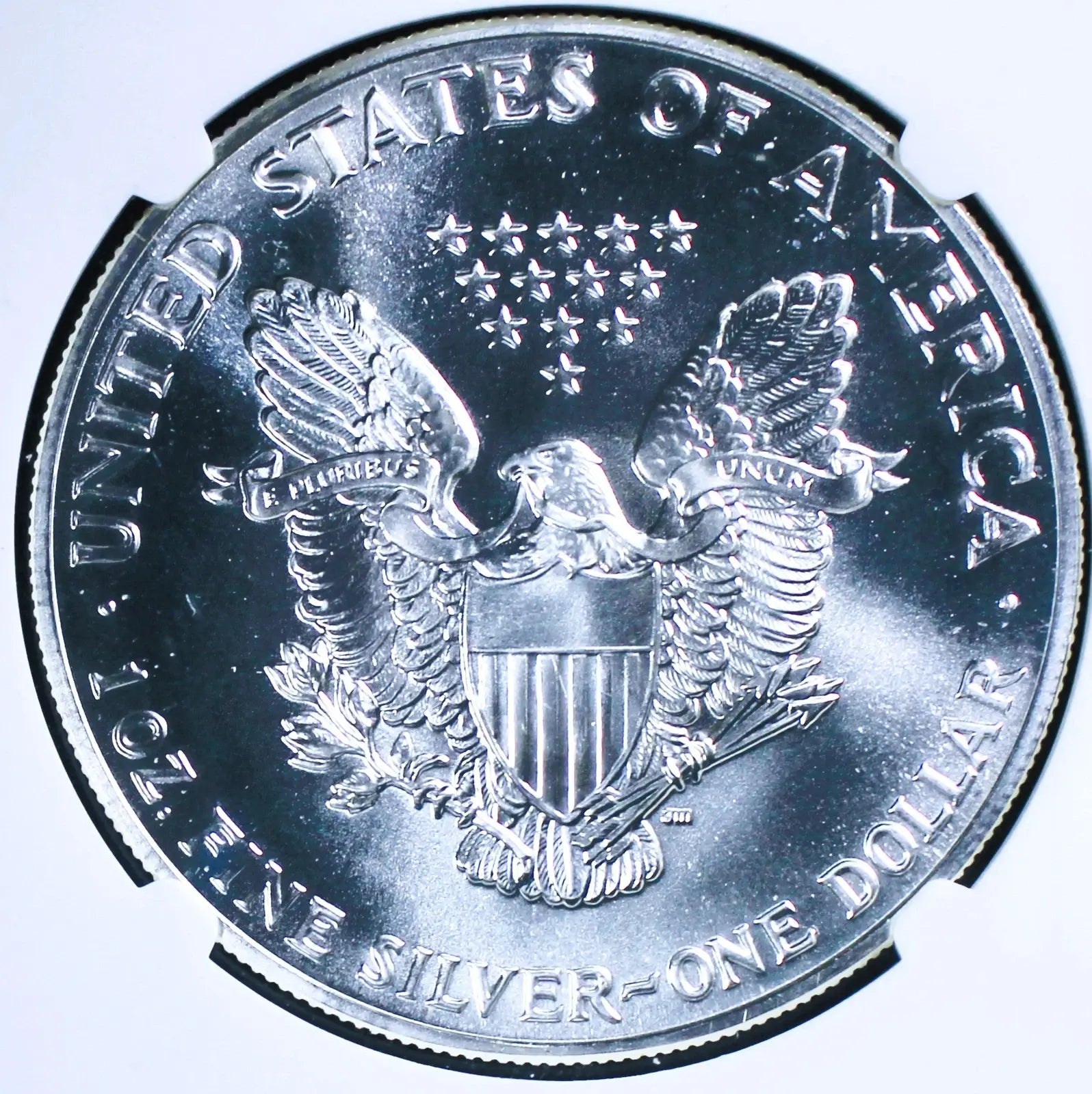 1990 American Silver Eagle MS69 NGC – Obverse Struck-Through Error, Rare Mint Anomaly Coin Hub