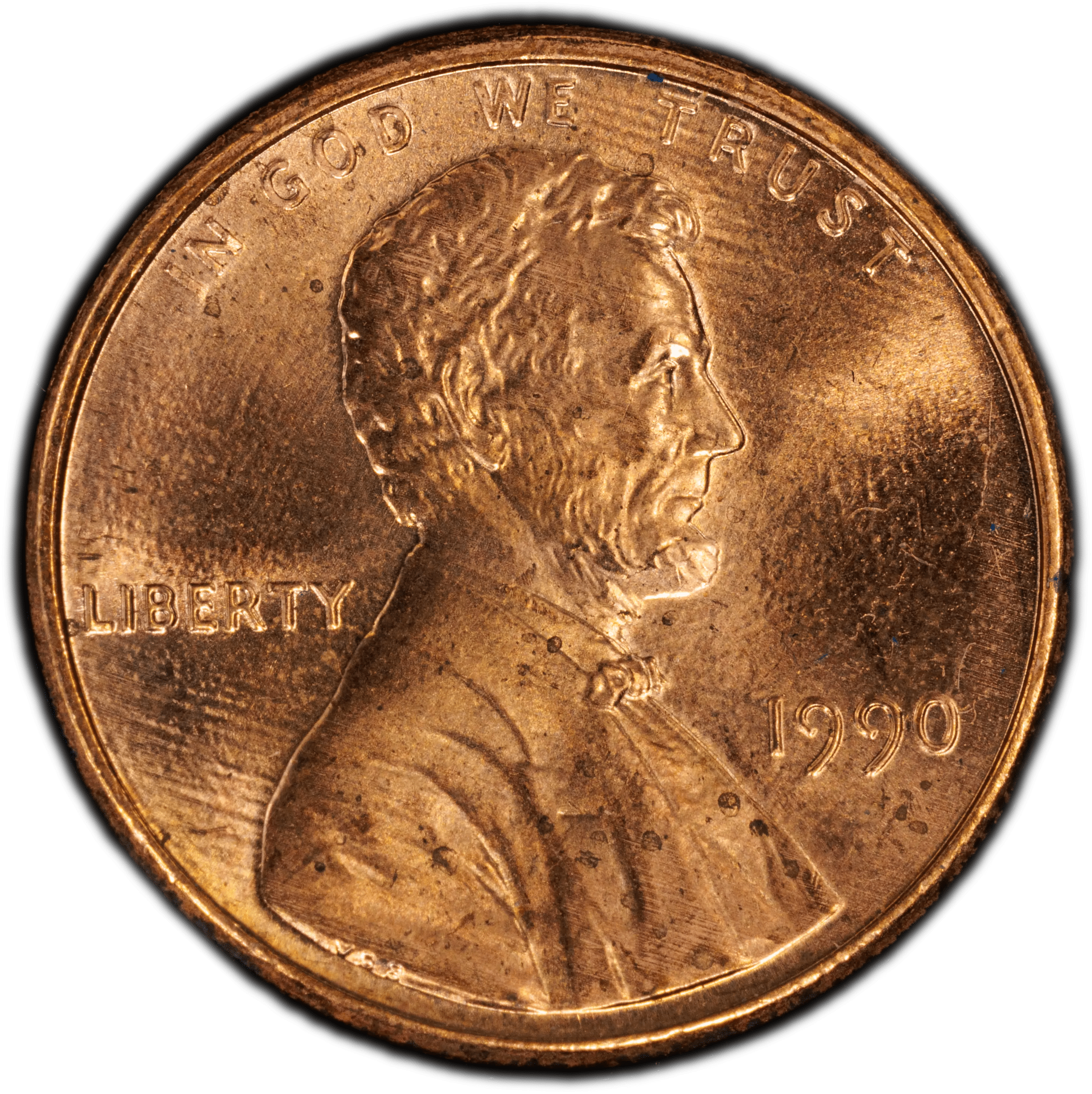 1990 Lincoln Memorial Cent – PCGS MS65RD | Gem Mint State Red Copper Coin Heritage Pastime