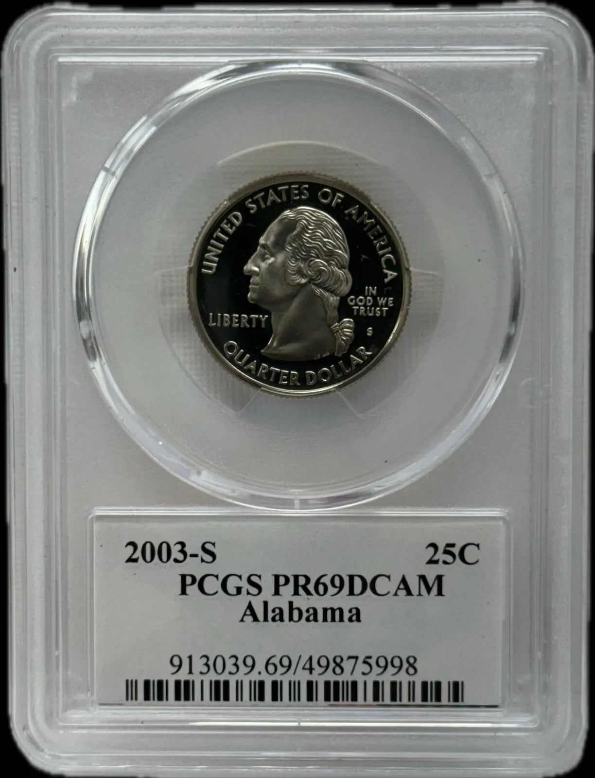 2003-S 25C PCGS PR69 DCAM Alabama – Rare, Near-Perfect Proof Coin Coin Hub