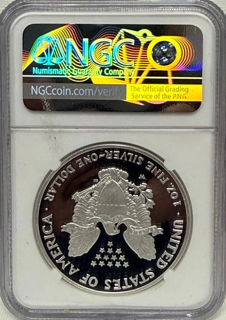 2007-W Silver Eagle $1 PF70 Ultra Cameo – Perfect Proof with Stunning Contrast Coin Hub