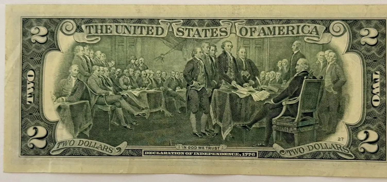 2017 $2 Federal Reserve Note – Thomas Jefferson – Mnuchin/Carranza – U.S. Currency Heritage Pastime