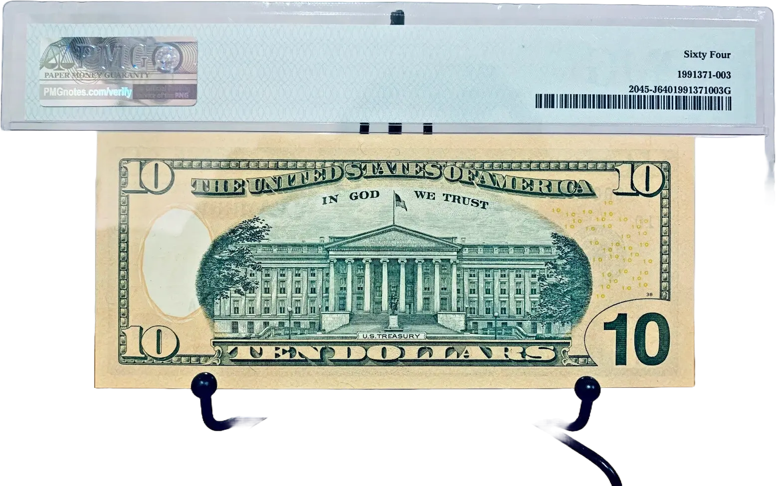 2017-A $10 FRN PMG 67EPQ Fancy LOW 5 DIGIT Serial #PJ00029000A with Bonus Note Coin Hub