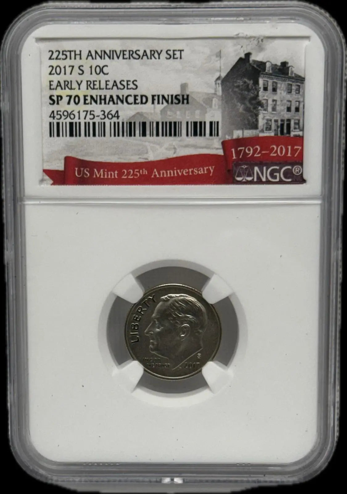 2017-S Roosevelt Dime 10C – PCGS SP70 Early Release Enhanced Finish | Perfect Specimen Coin Heritage Pastime
