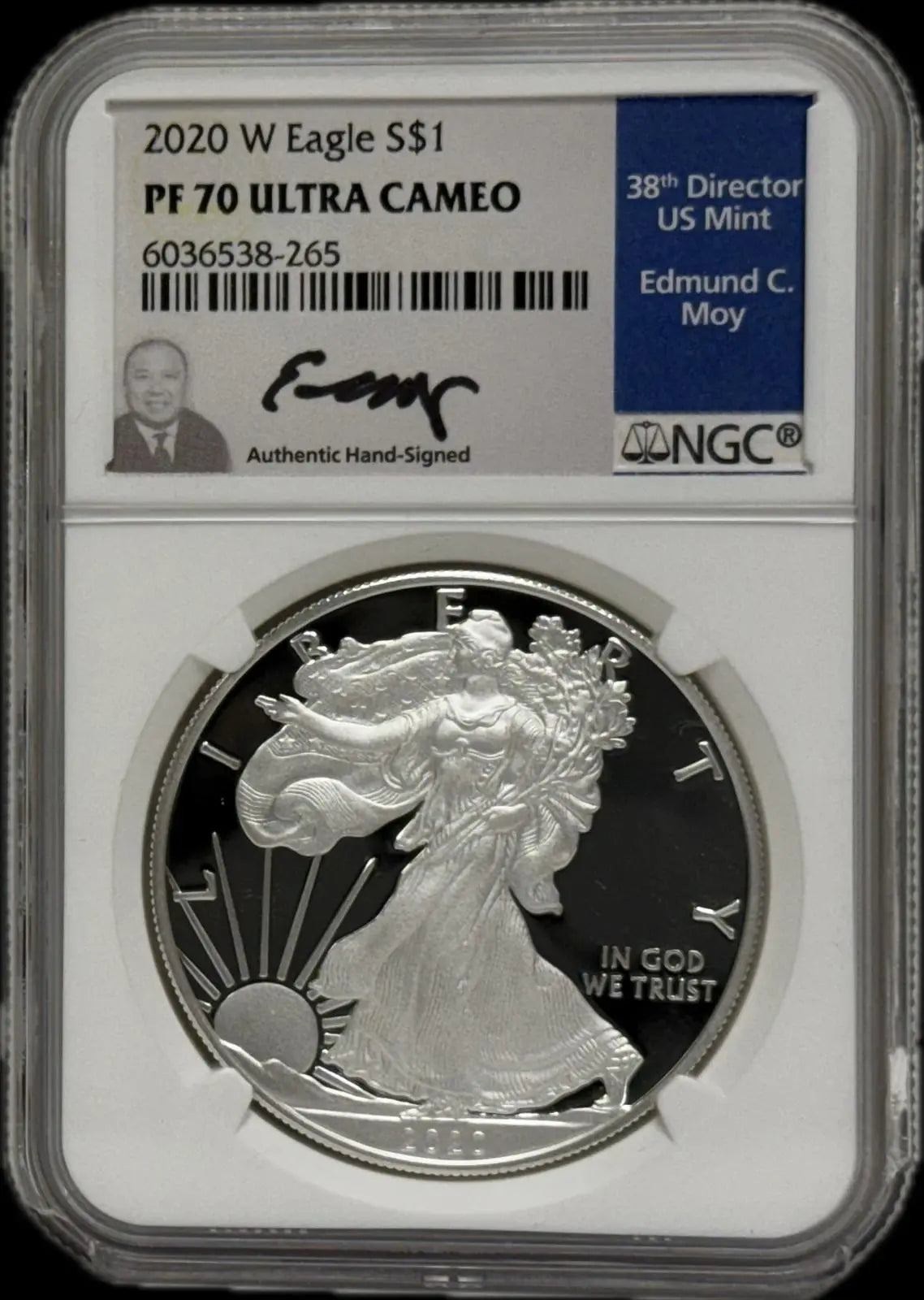 2020-W Silver Eagle $1 PF70 Ultra Cameo – Pristine Proof with Stunning Contrast Coin Hub