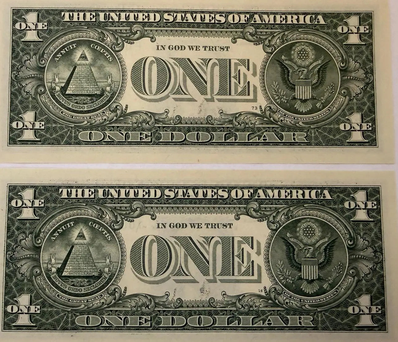 2021 $1 LOW DUPLICATE SERIAL NUMBER MATCHING DOLLAR NOTES! –SAME SERIALS J 00043422 B & E 00043422 C Coin Hub