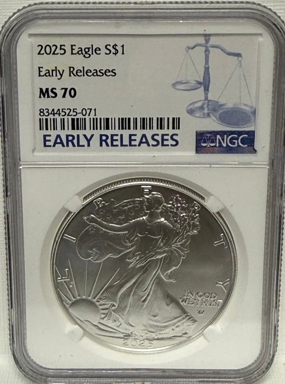 2025 Eagle $1 Early Releases MS70 – Limited Edition American Silver Coin Heritage Pastime