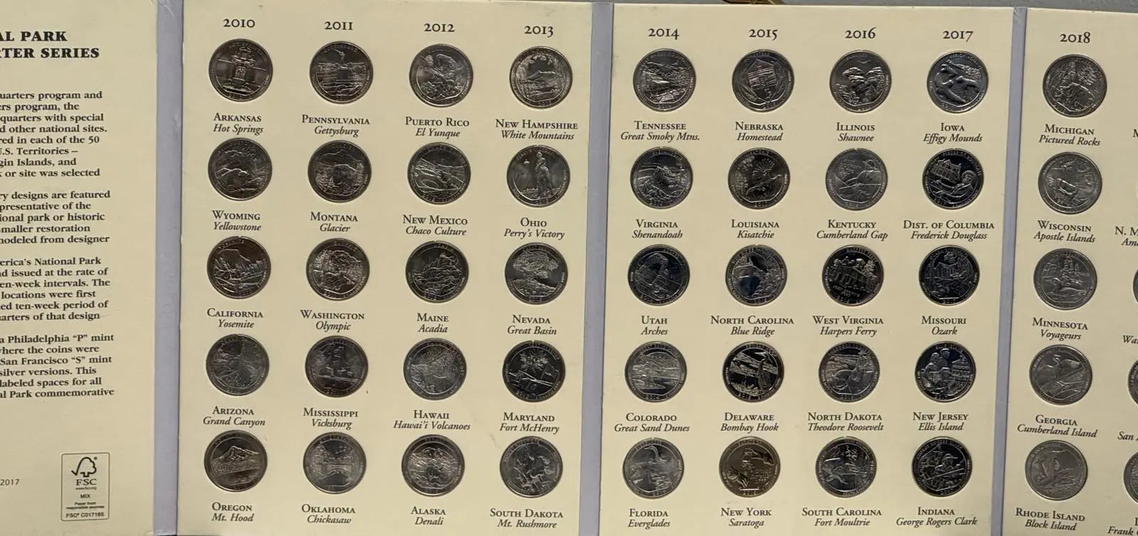 America’s National Park Commemorative Quarters 2010-2021 Complete Set – Beautiful Series of U.S. Landmark Coins Coin Hub