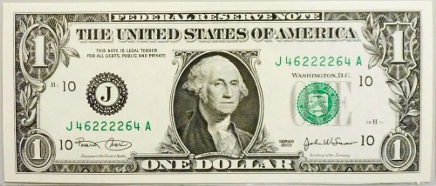 Collectible 2003 $1 Note - K.C. Fancy Radar Number 46222264 - A Must-Have for Any Currency Collecto Coin Hub