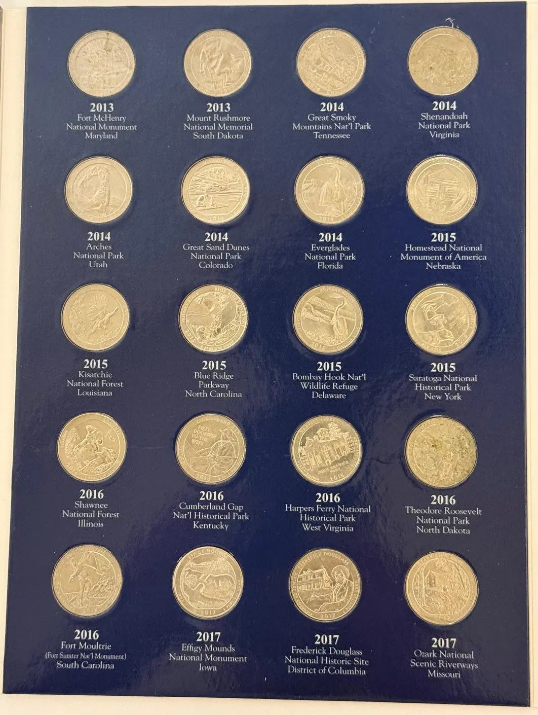 Complete America the Beautiful National Park Quarters Set (2010–2021) – 56 Coin Collection Heritage Pastime