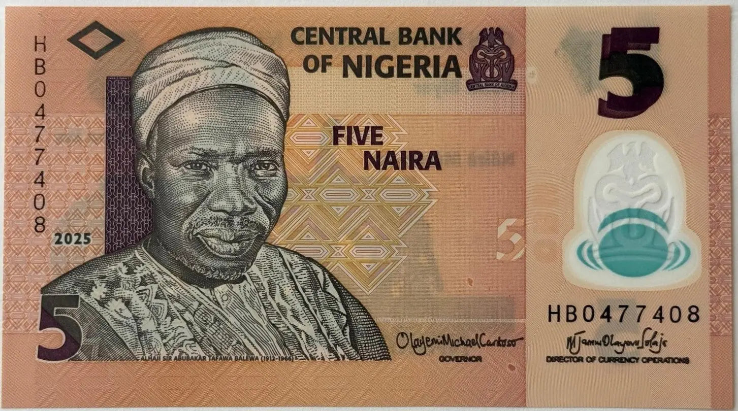 Nigeria 5 Naira Polymer Banknote – Nkpokiti Dancers Design | Modern African Currency Collectible Heritage Pastime