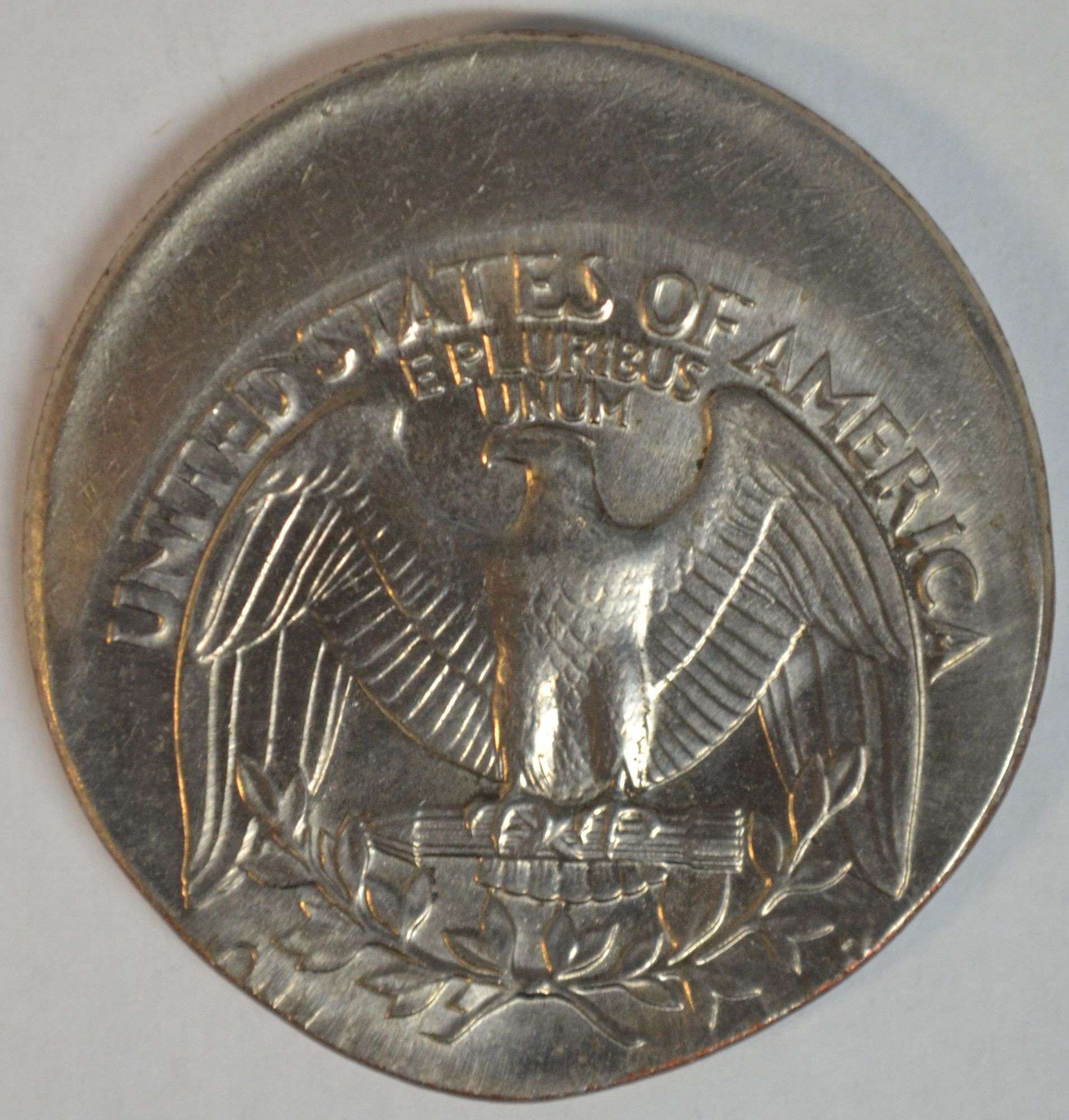 Perfect 20% off-center at 12 o'clock 1978 Washington Quarter error. Gem BU