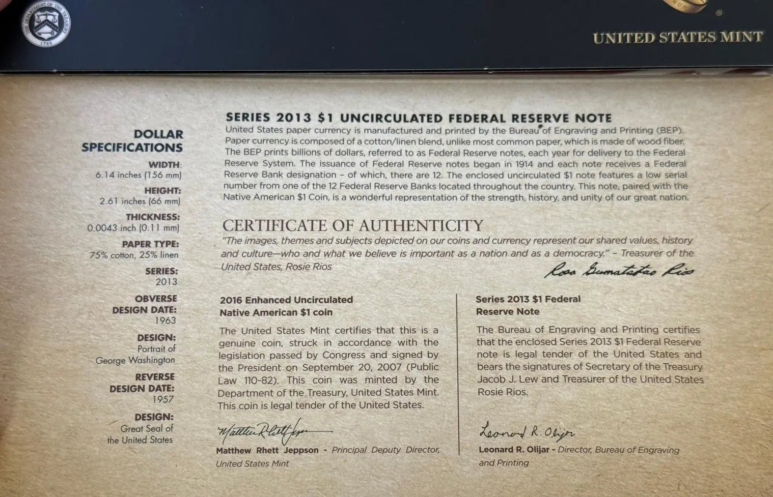 Rare 2016 American Dollar Coin & Currency Set - Includes COA Coin Hub