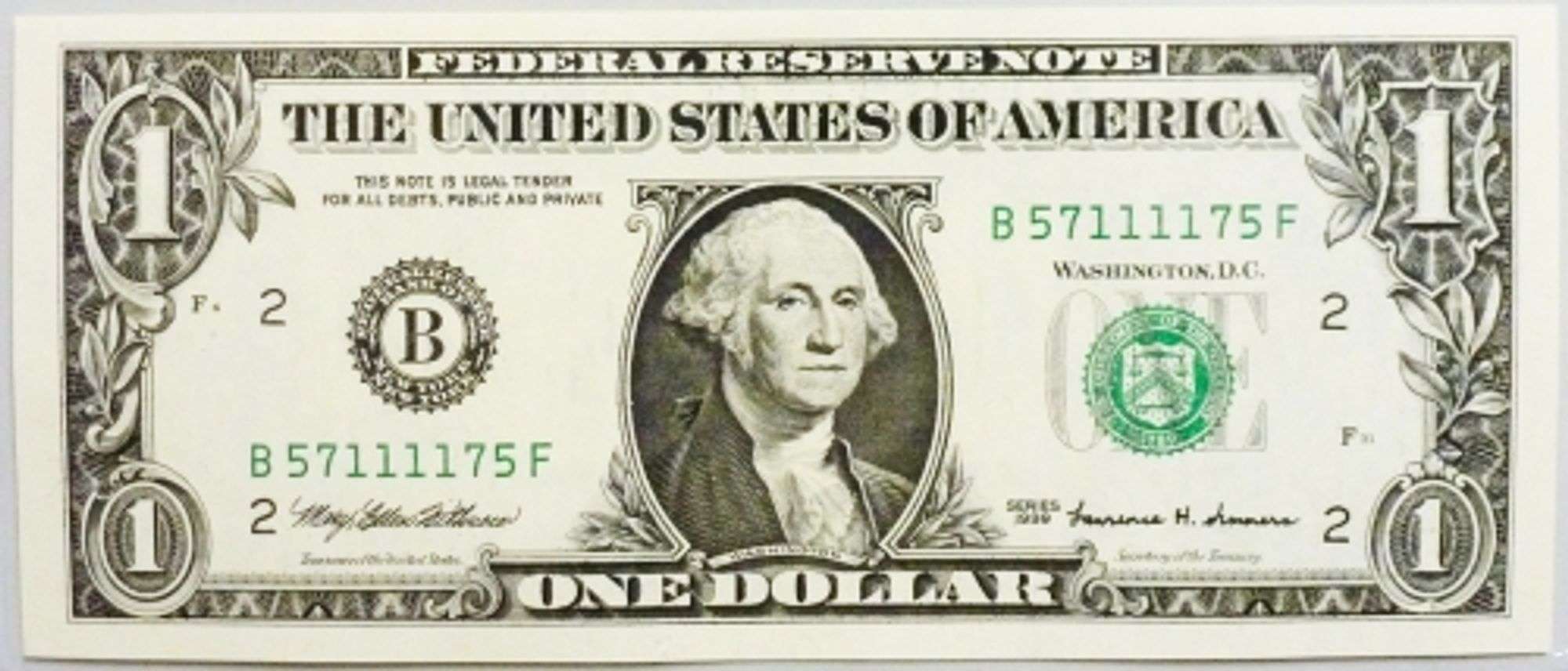 Superb Crisp 1999 $1 Note N.Y. Fancy Radar Number 57111175!