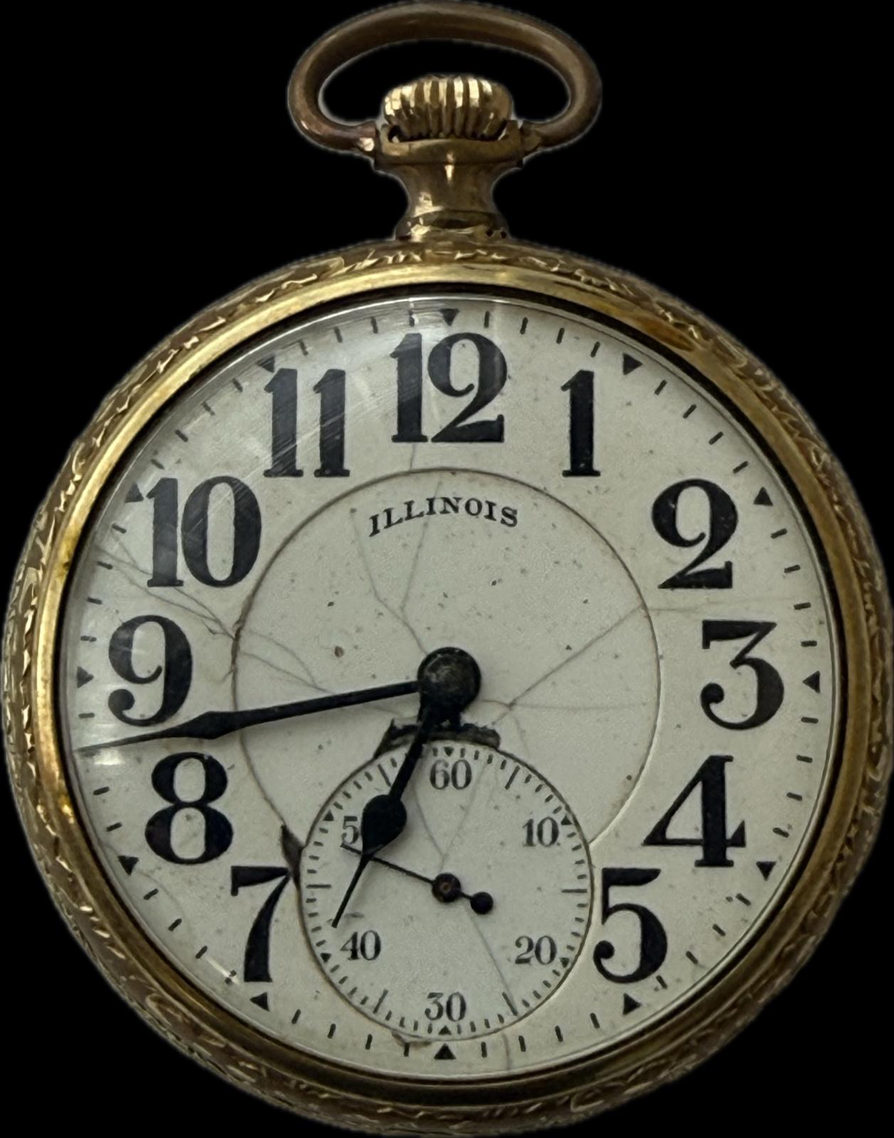 Antique Illinois “A. Lincoln” 16S 21J Pocket Watch – Model 9 Railroad Grade | High-Grade American Timepiece