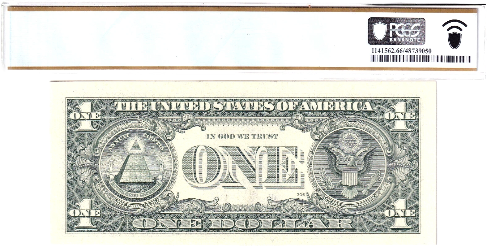 1995 $1 FRN PCGS 66PPQ Fancy TRUE 0/1 BINARY Serial #I10000111B