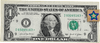 $1 Bill 2021 ERROR Star Note Misaligned Print Cut Both Sides Fancy Serial Number Heritage Pastime